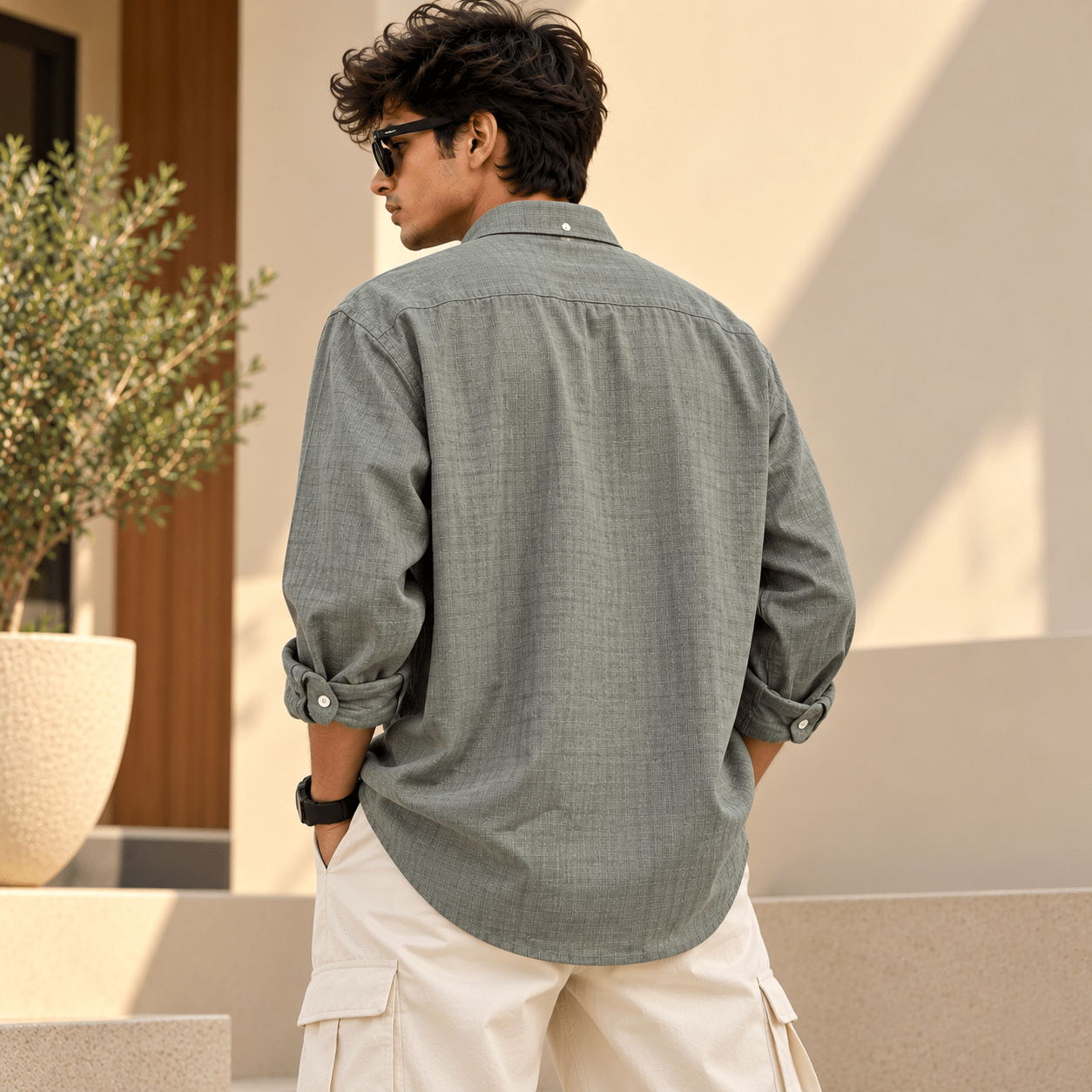 Men's Grey Shirt – Stylish Casual Wear 4 Men's Grey Shirt – Stylish Casual Wear - Image 4