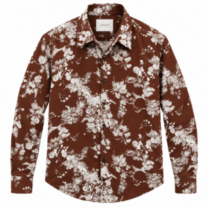 Men's Brown Floral Printed Shirt