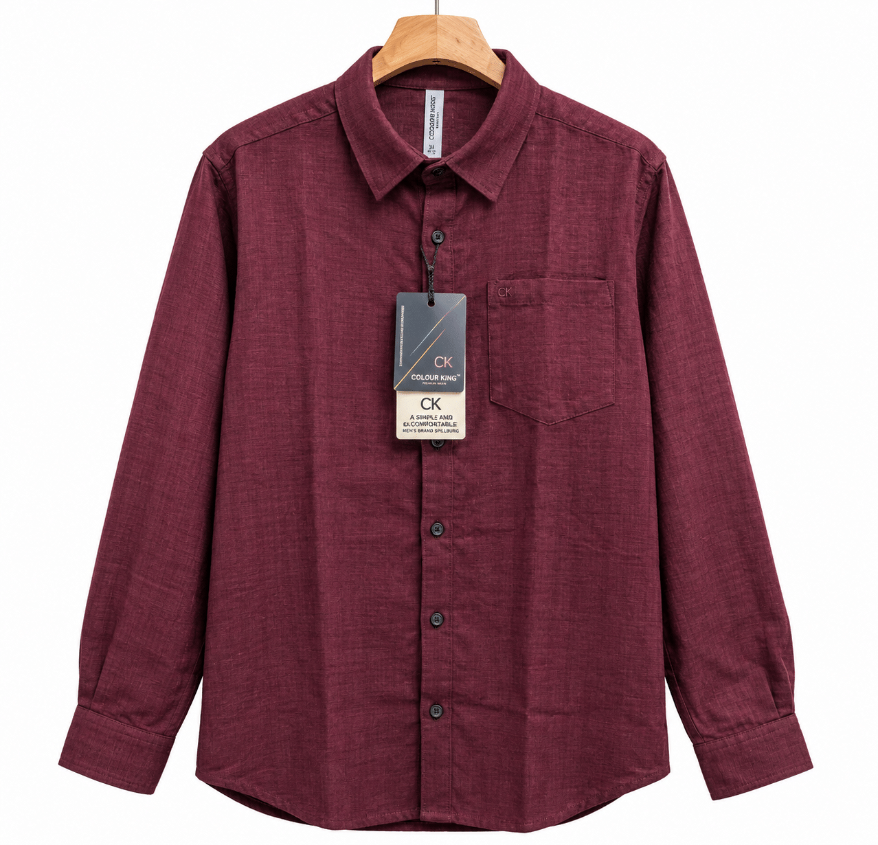 Maroon Shirt for Men – Stylish Full Sleeve Shirt | Snappify 1 Maroon textured full sleeve shirt for men with classic collar and chest pocket